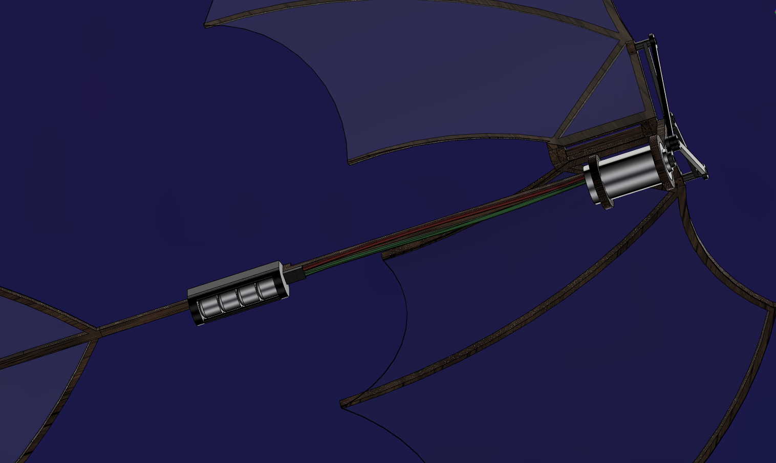 扑翼机线条结构3D图纸 STEP